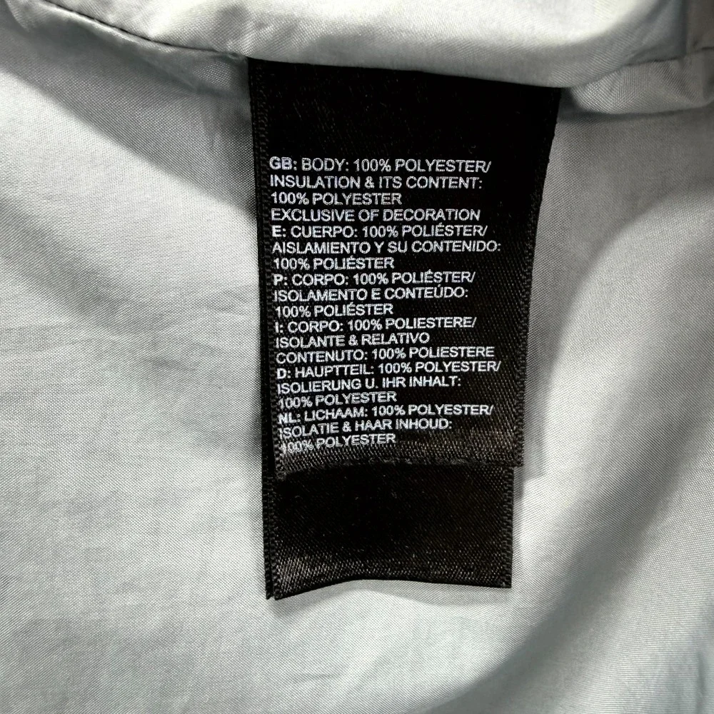 The North‎ Face Insulated Bombay Puffer Jacket Mens XXL Silver Waterproof Zip Up